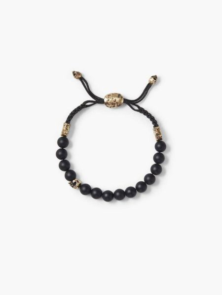 8Mm Brass Skull With Color Beads John Varvatos Black Jewelry Men