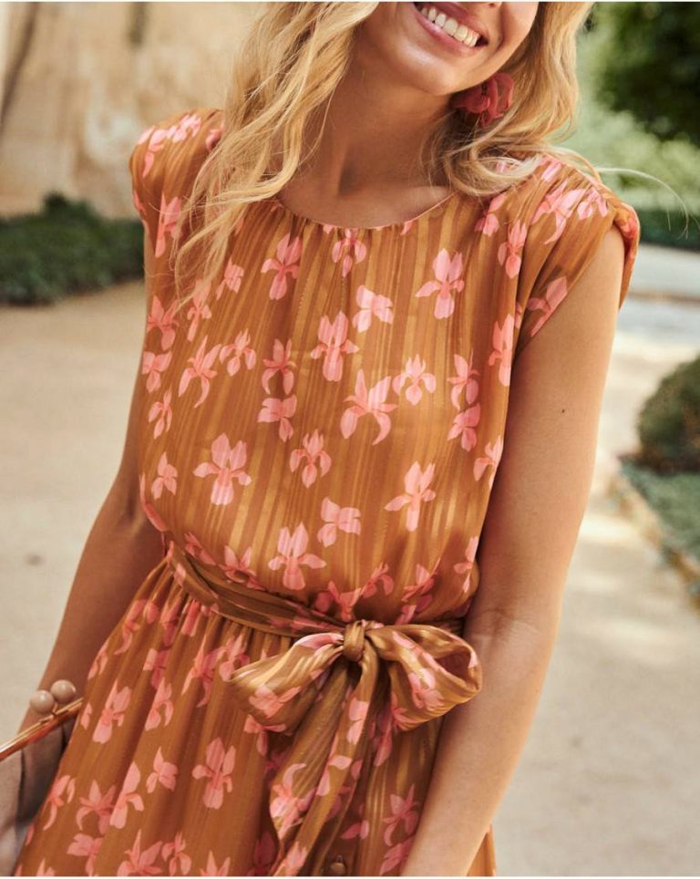Aditia Flowers S Dress Polín Et Moi Ochre Women Dresses - Image 3