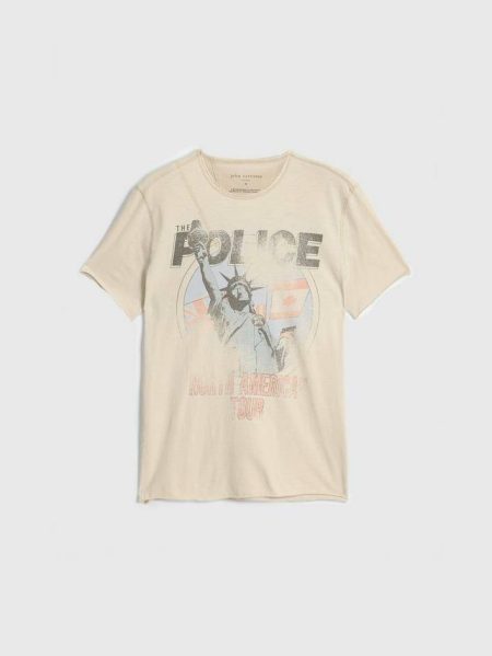 Almond John Varvatos Graphic Tees Men The Police Tour Tee