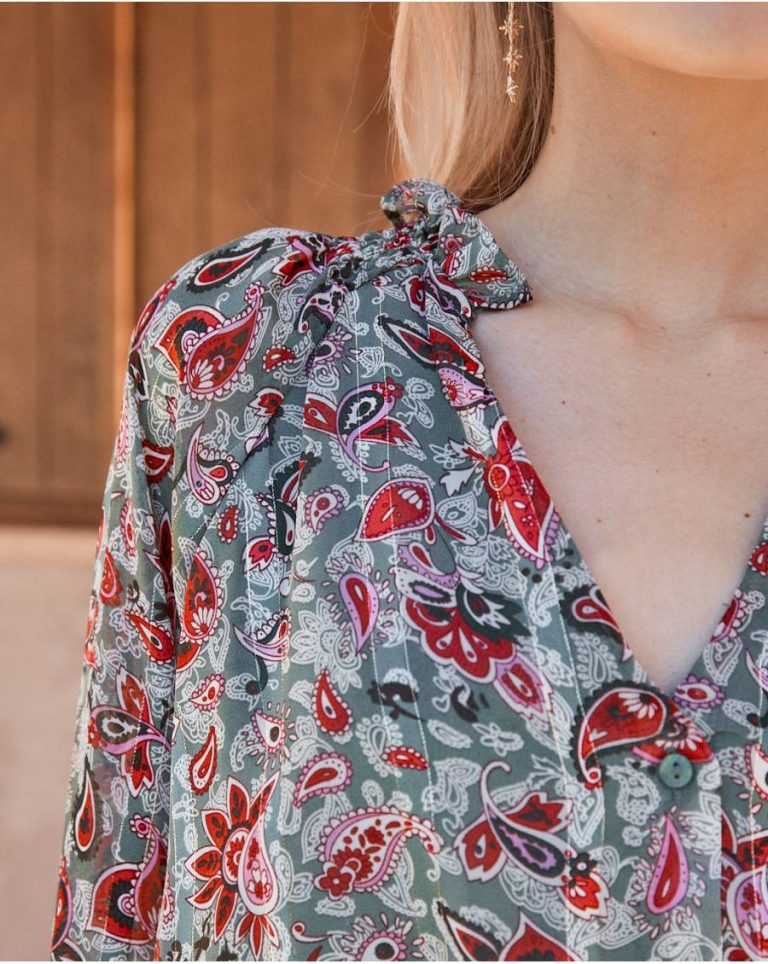 Amoebas Malila Blouse Women Eucalyptus Tops Polín Et Moi - Image 2