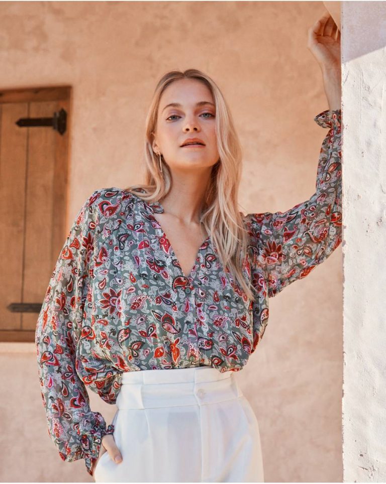 Amoebas Malila Blouse Women Eucalyptus Tops Polín Et Moi - Image 3