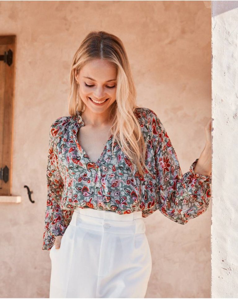 Amoebas Malila Blouse Women Eucalyptus Tops Polín Et Moi - Image 5