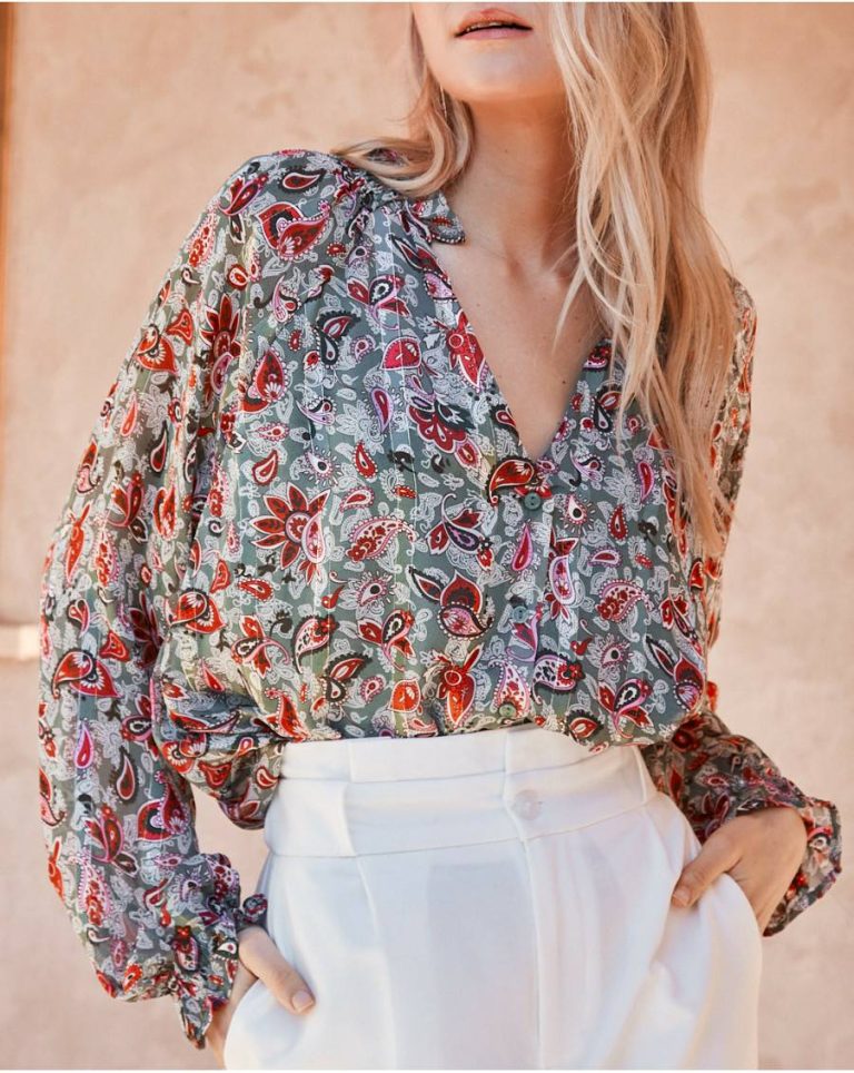 Amoebas Malila Blouse Women Eucalyptus Tops Polín Et Moi