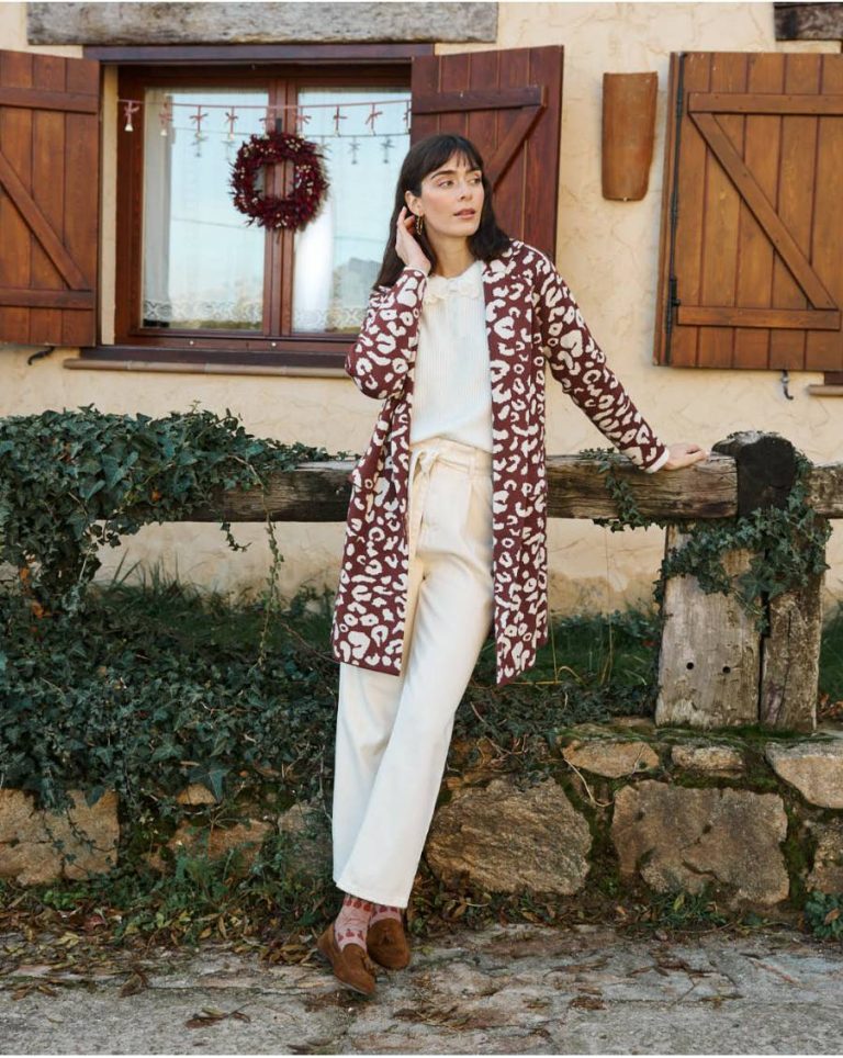 Animal Coat Print Nere Women Brown Polín Et Moi Tops - Image 2