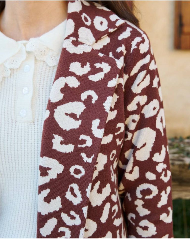 Animal Coat Print Nere Women Brown Polín Et Moi Tops - Image 3
