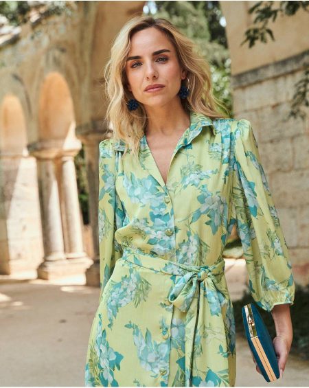 Apple Green Polín Et Moi Dresses Plenia Flowers Dress Women