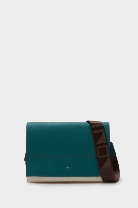 Aquamarine Green Purificacion Garci Women Crossbody Bags Tándem Flap Shoulder Bag
