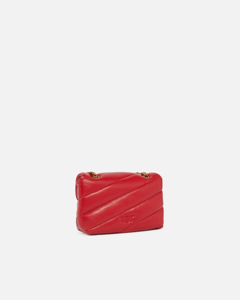 Baby Love Bag Puff Maxi Quilt Shoulder Bags Pinko Red-Antique Gold - Image 2