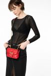 Baby Love Bag Puff Maxi Quilt Shoulder Bags Pinko Red-Antique Gold - Image 5