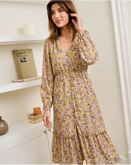 Beige Dresses Women Ciela Flowers Dress Polín Et Moi