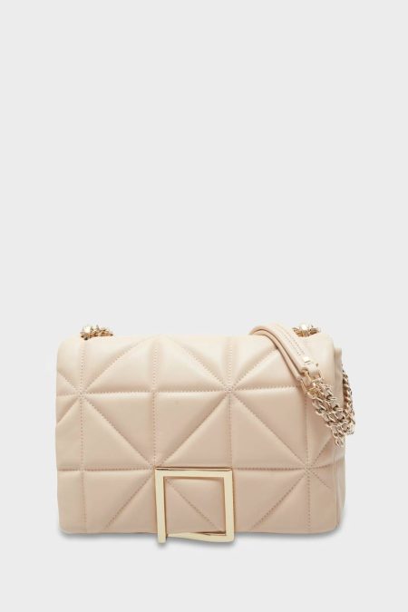 Beige Homenaje Acolchado Shoulder Bag Women Shoulder Bags Purificacion Garci