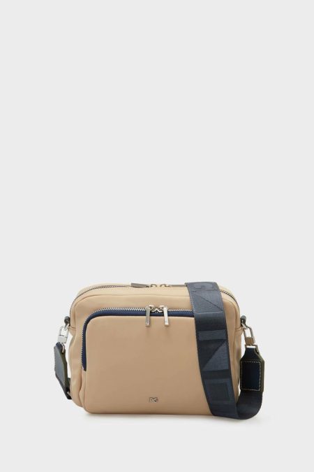 Beige Purificacion Garci Women Crossbody Bags Nylon Cross Body Bag