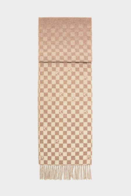 Beige Scarves Cubo Wool Scarf Purificacion Garci Women