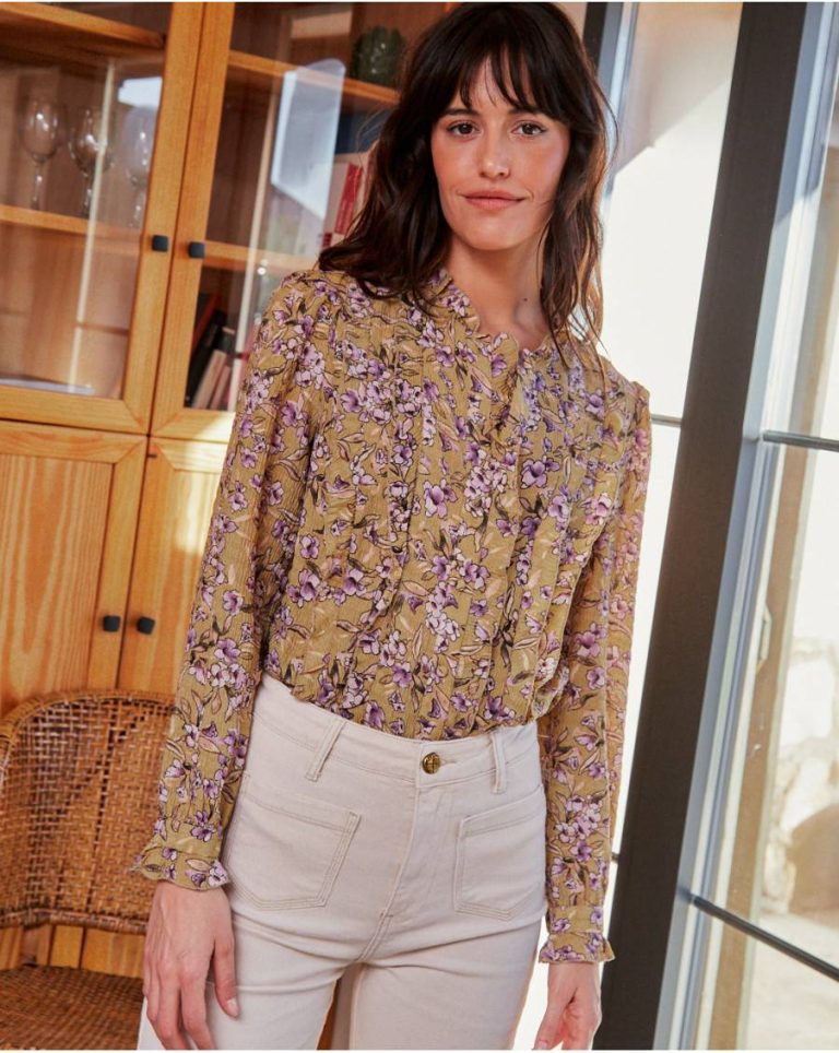 Beige Tops Polín Et Moi Women Berenice Ruffled S Blouse - Image 5