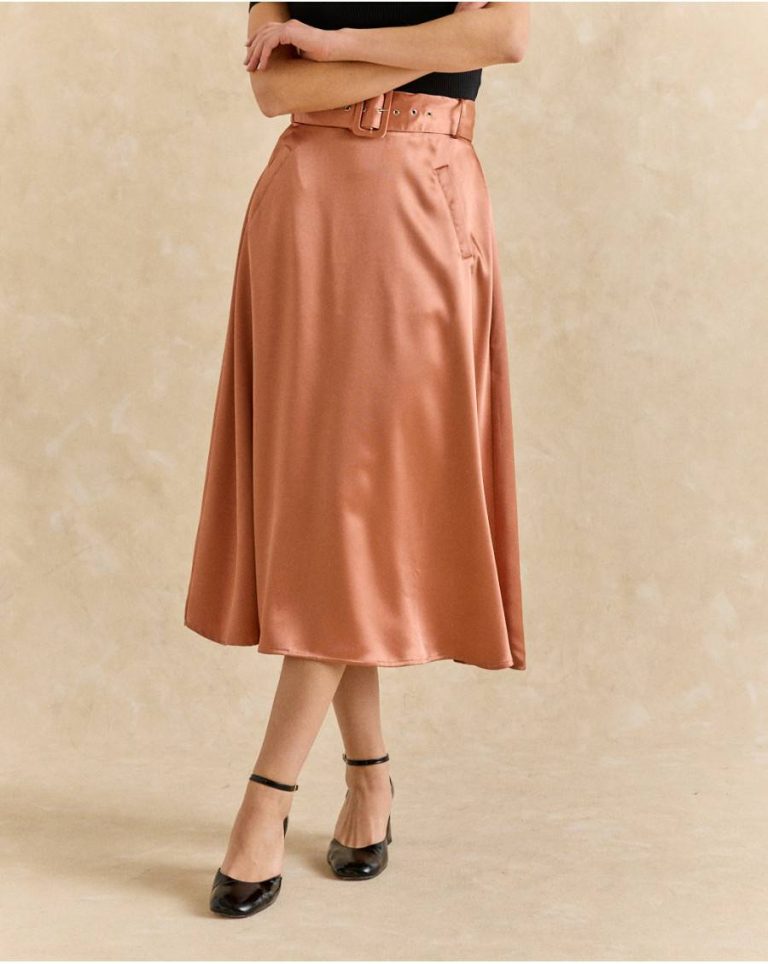 Bibi Belt Skirt Salmon Polín Et Moi Women Bottoms - Image 3
