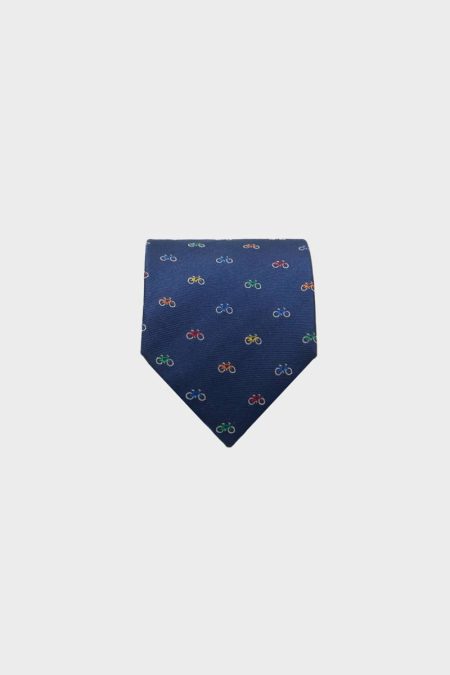 Bicycles Silk Tie Ink Blue Purificacion Garci Men Ties