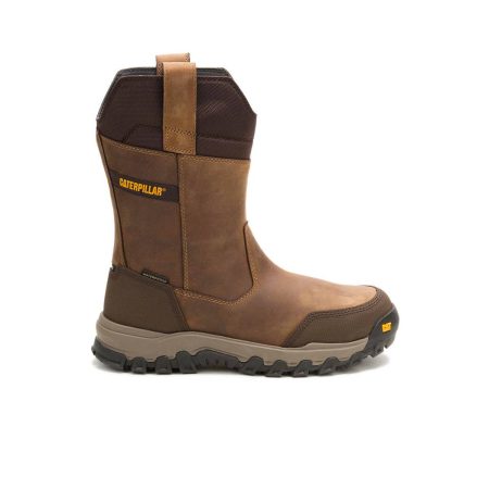 Bison Threshold Rebound Pull-On Waterproof Steel Toe Work Boot Men Boots Cat