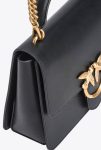 Black-Antique Gold Classic Love Bag One Top Handle Light Simply Handbags Pinko - Image 5