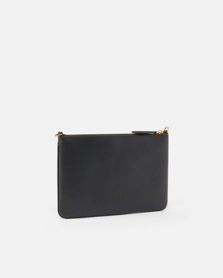 Black-Antique Gold Pinko Classic Flat Love Bag Simply Crossbody Bags - Image 2