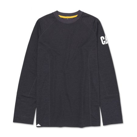 Black Heather Women's Cooling Long Sleeve Tee Women Cat Tops & Outerwear