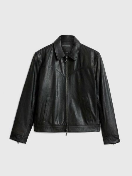 Black John Varvatos Marco Jacket Leather Jackets Men