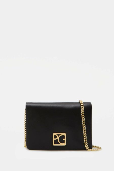 Black Large Wallets Women Purificacion Garci Homenaje Acolchado Mini Crossbody Bag
