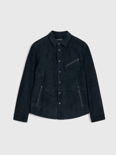 Black Leather Jackets John Varvatos Kadd Shirt Jacket Men
