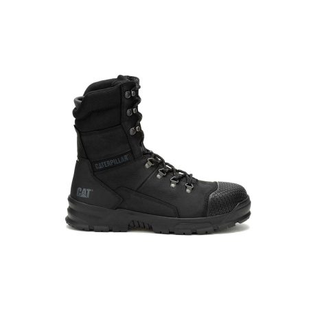 Black Men Cat Boots Men's Accomplice X 8" Waterproof Steel Toe Work Boot