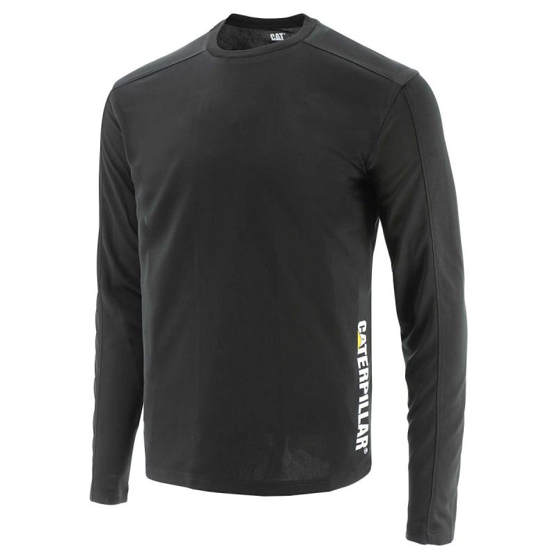 Black Men Tops & Outerwear Cat Men's Coolmax Long Sleeve Tee