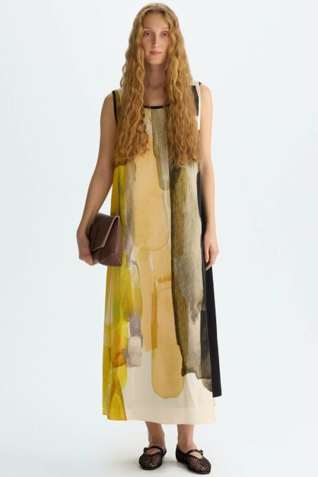 Black/Multicolor Dresses Women Print Crepe Jersey Straight-Fit Midi Dress Purificacion Garci
