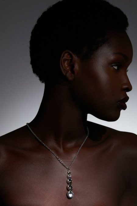 Black Women Jewelry Karen Millen Hand Set European Crystal Teardrop Pendant
