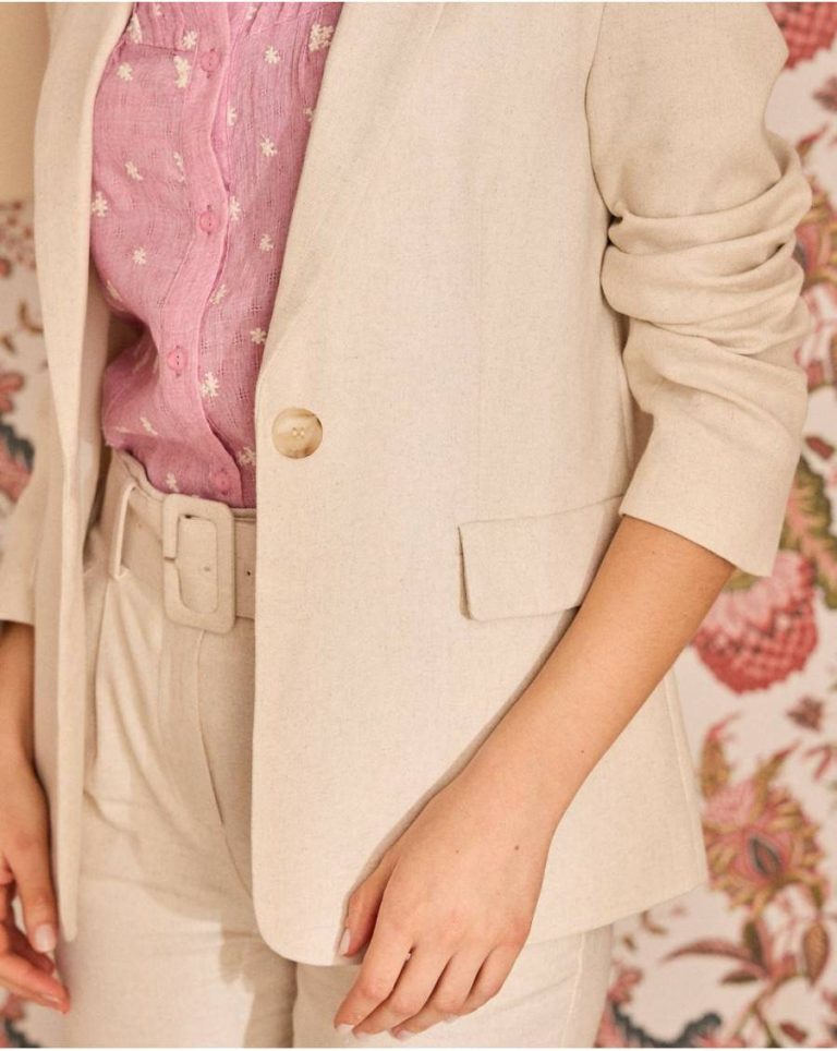 Blazer And Jackets Raw Women Margot Ecru Blazer Polín Et Moi - Image 3