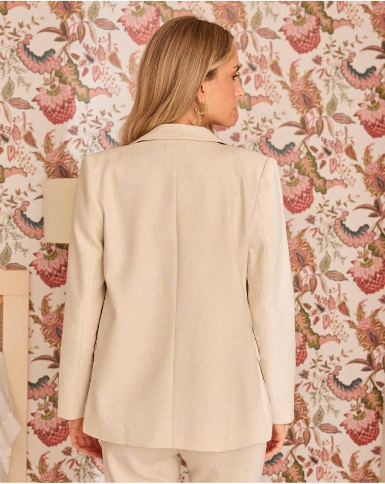 Blazer And Jackets Raw Women Margot Ecru Blazer Polín Et Moi - Image 4