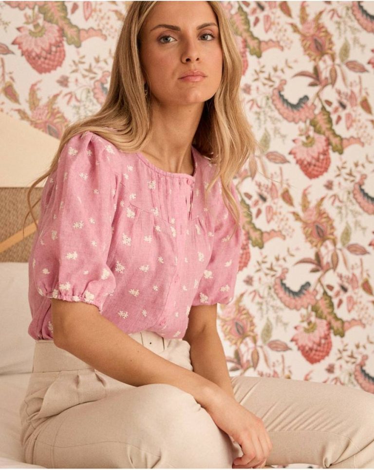 Blouses And Shirts Lia Embroidered Shirt Women Rose Polín Et Moi - Image 2