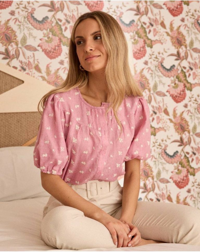 Blouses And Shirts Lia Embroidered Shirt Women Rose Polín Et Moi