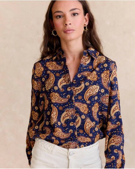 Blouses And Shirts Marine Women Polín Et Moi Paisley Gabri Shirt