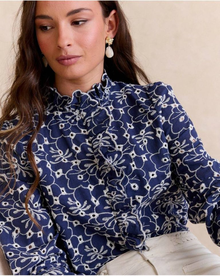 Blouses And Shirts Polín Et Moi Denim Women Guada Embroidered Shirt - Image 2