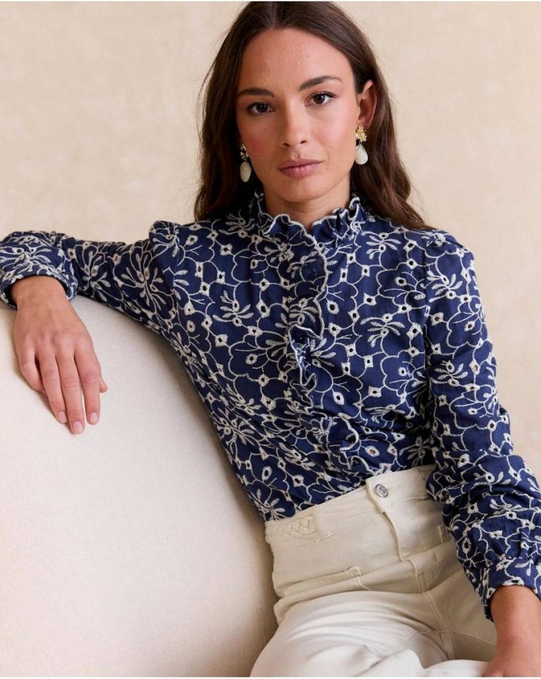 Blouses And Shirts Polín Et Moi Denim Women Guada Embroidered Shirt