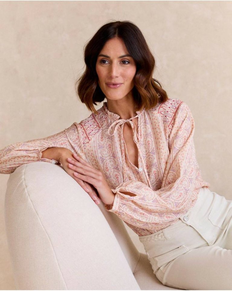 Blouses And Shirts Polín Et Moi Salmon Caroli Detail Shirt Women - Image 4