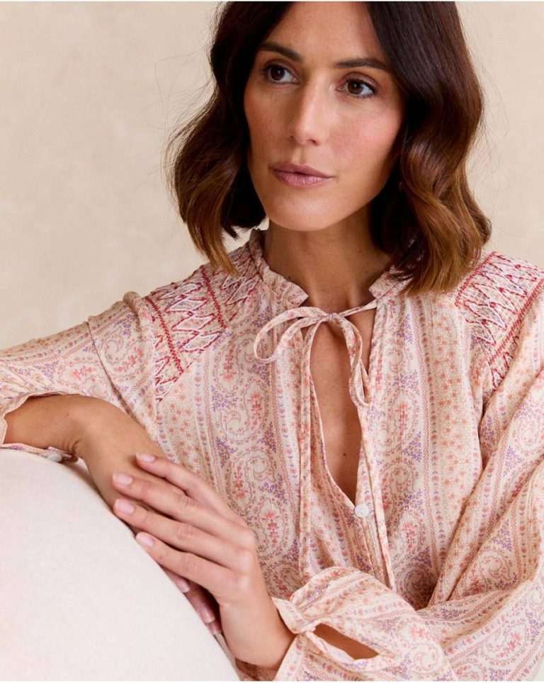 Blouses And Shirts Polín Et Moi Salmon Caroli Detail Shirt Women - Image 5