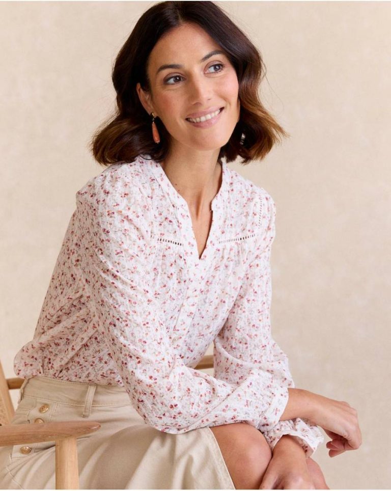 Blouses And Shirts Polín Et Moi Women Marisa' Flowers Shirt Raw - Image 2