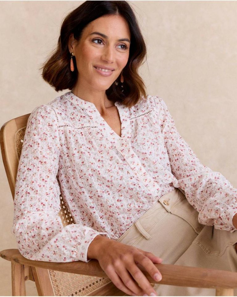 Blouses And Shirts Polín Et Moi Women Marisa' Flowers Shirt Raw - Image 3
