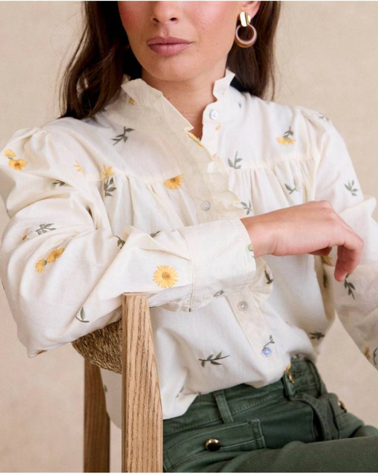 Blouses And Shirts Raw Polín Et Moi Women Sabrina Embroidered Shirt - Image 2