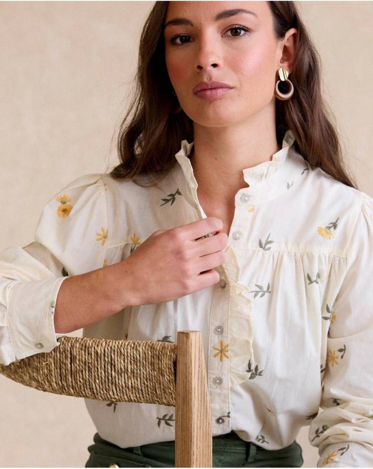 Blouses And Shirts Raw Polín Et Moi Women Sabrina Embroidered Shirt - Image 3