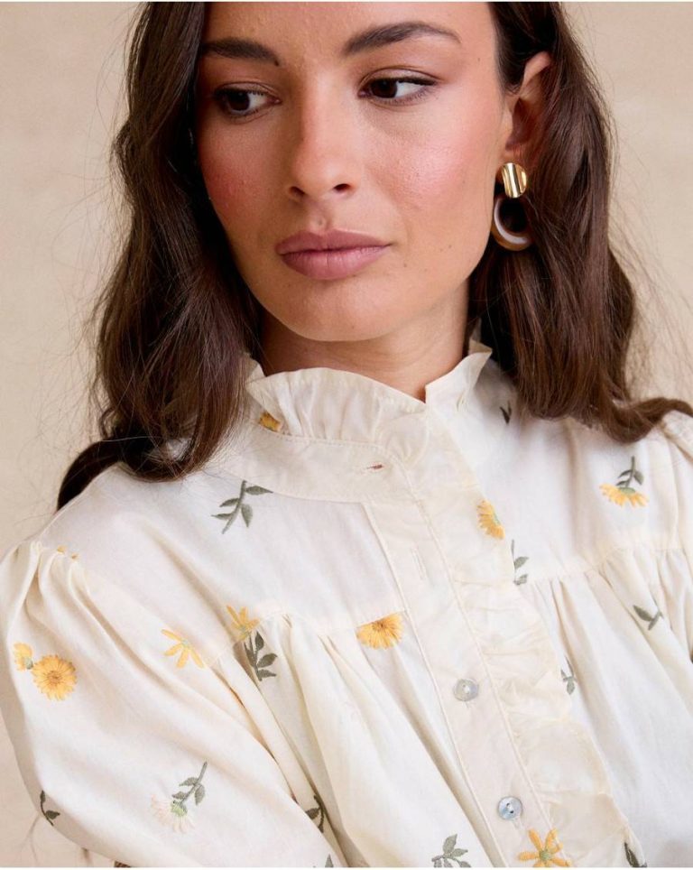 Blouses And Shirts Raw Polín Et Moi Women Sabrina Embroidered Shirt - Image 4