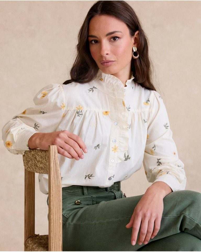 Blouses And Shirts Raw Polín Et Moi Women Sabrina Embroidered Shirt - Image 5