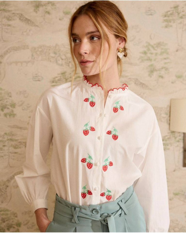 Blouses And Shirts Women Raw Polín Et Moi Chloe' Print Shirt - Image 3