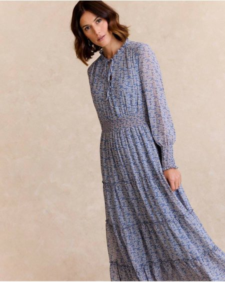 Blue Flowers Dress Women Polín Et Moi Dresses And Jumpsuits Celestial