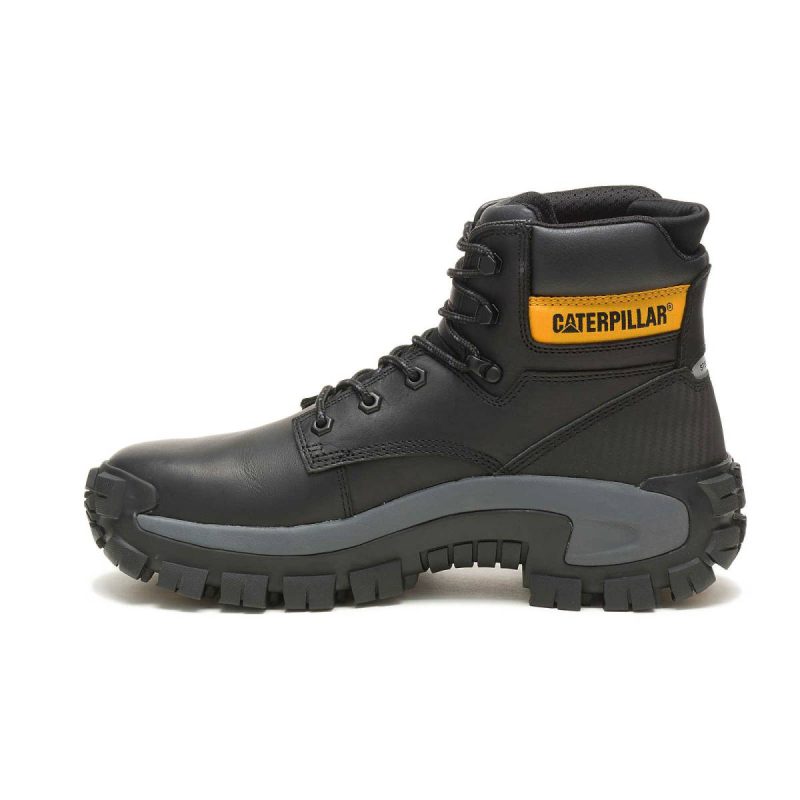 Boots Black Men's Invader Hi Steel Toe Work Boot Men Cat - Image 4
