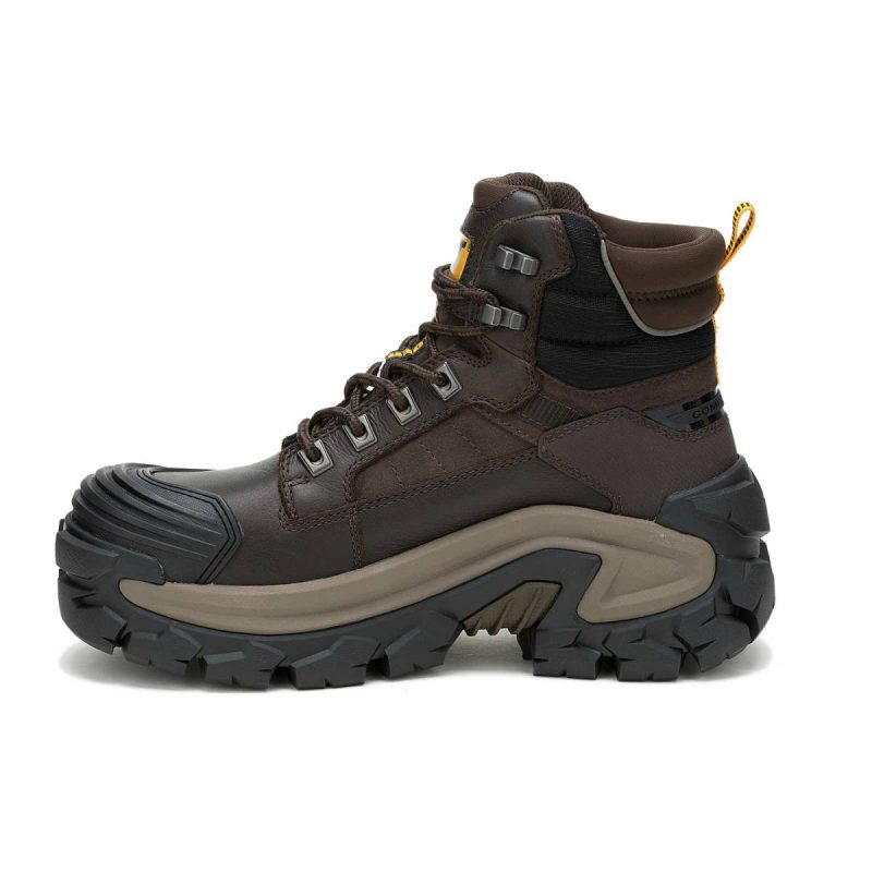 Boots Cat Coffee Bean Men's Invader Max Waterproof Composite Toe Work Boot Men - Image 4